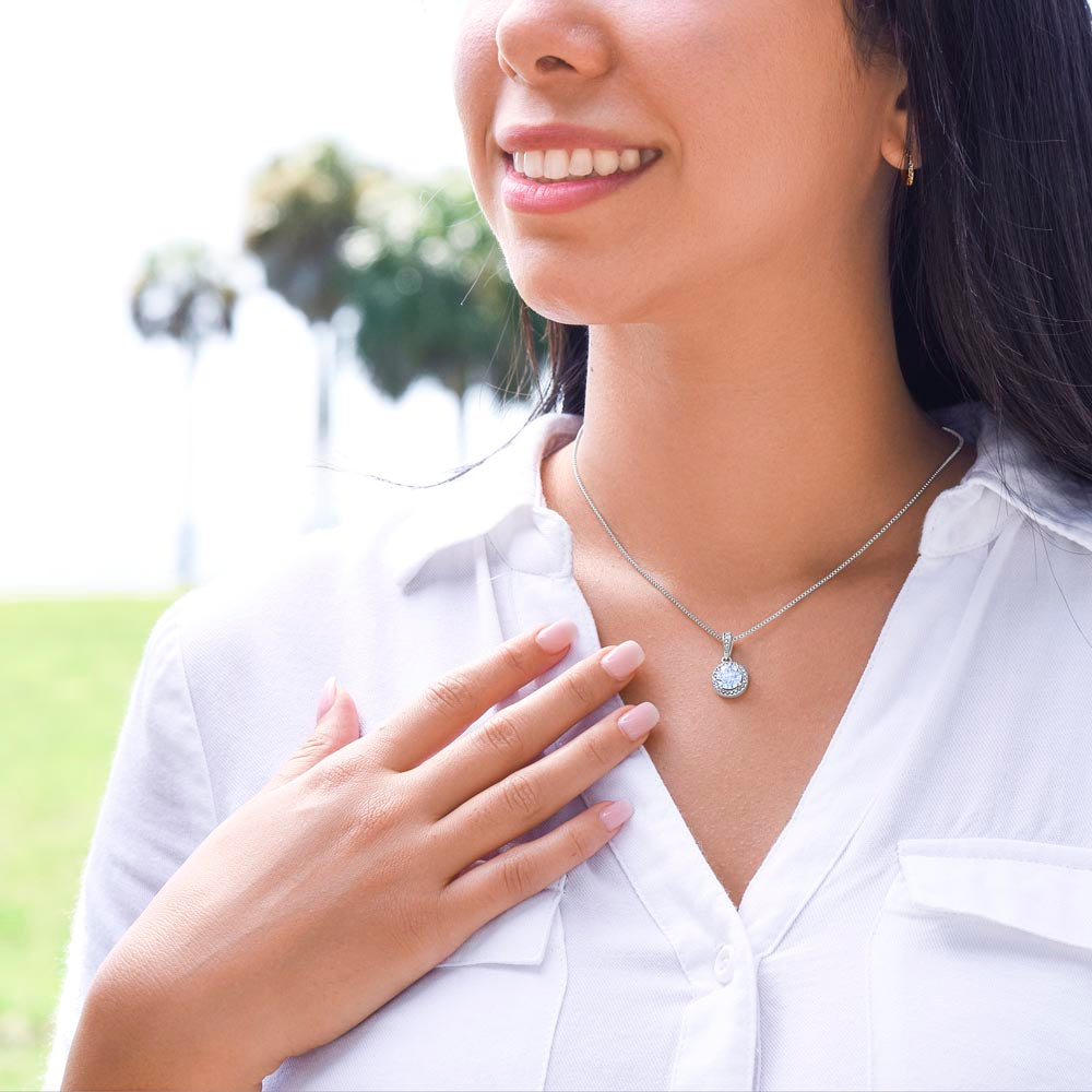 Elegant Gift for Sister "On My Wedding Day" Eternal Hope Necklace