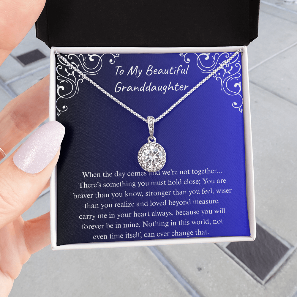 The Gift of Forever love "To My Beautiful Granddaughter" Eternal Hope Necklace