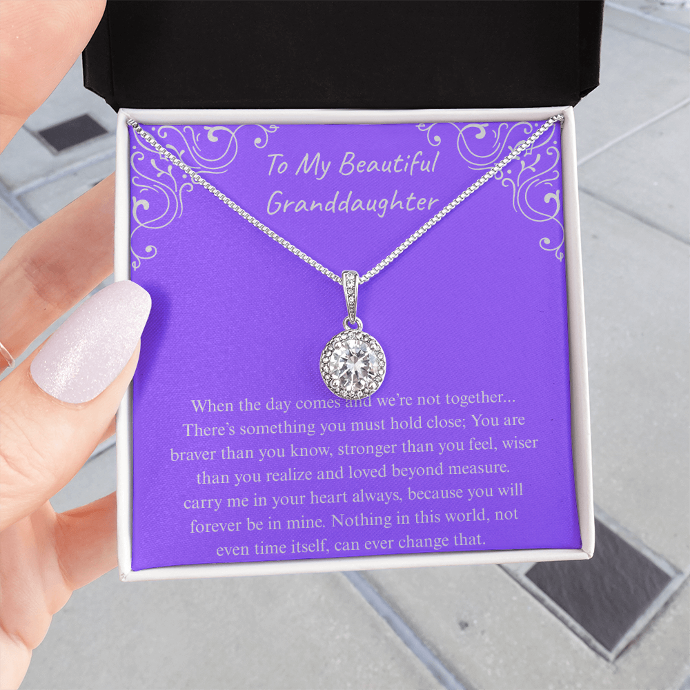 The Gift of Forever love "To My Beautiful Granddaughter" Eternal Hope Necklace