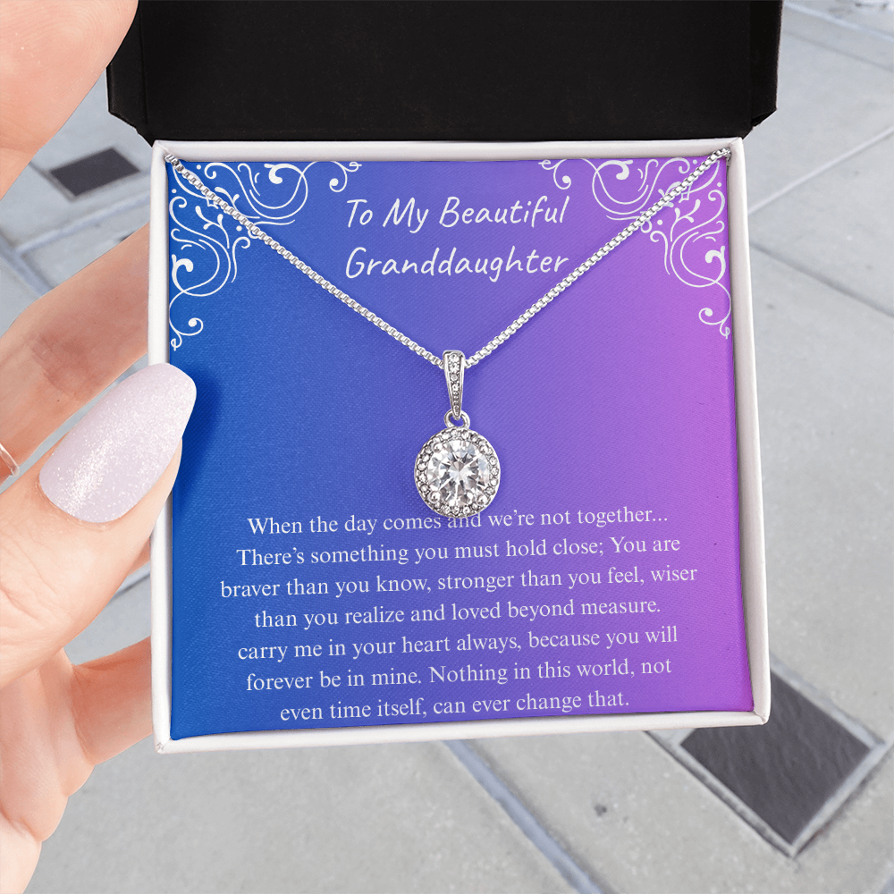 The Gift of Forever love "To My Beautiful Granddaughter" Eternal Hope Necklace