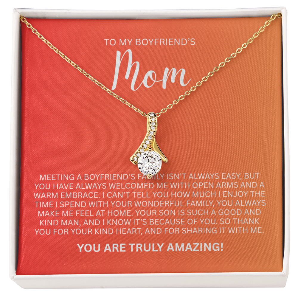 Enchanting Gift "To My Boyfriends Mom" Alluring Beauty Necklace