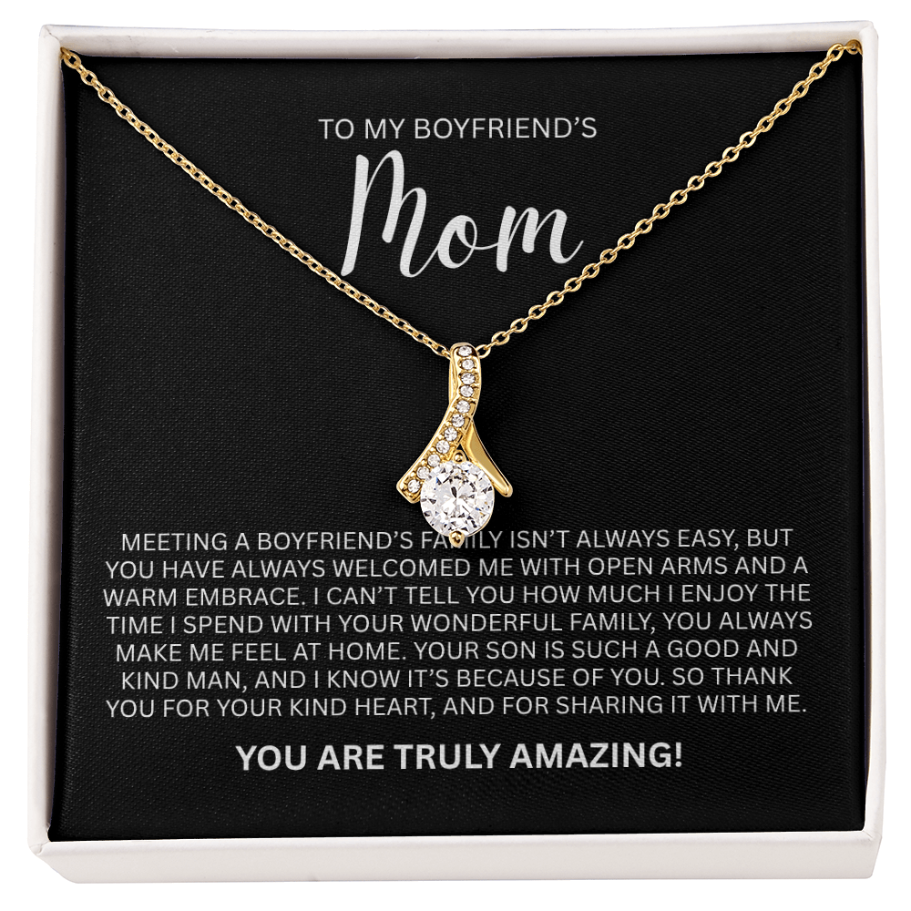 Enchanting Gift "To My Boyfriends Mom" Alluring Beauty Necklace