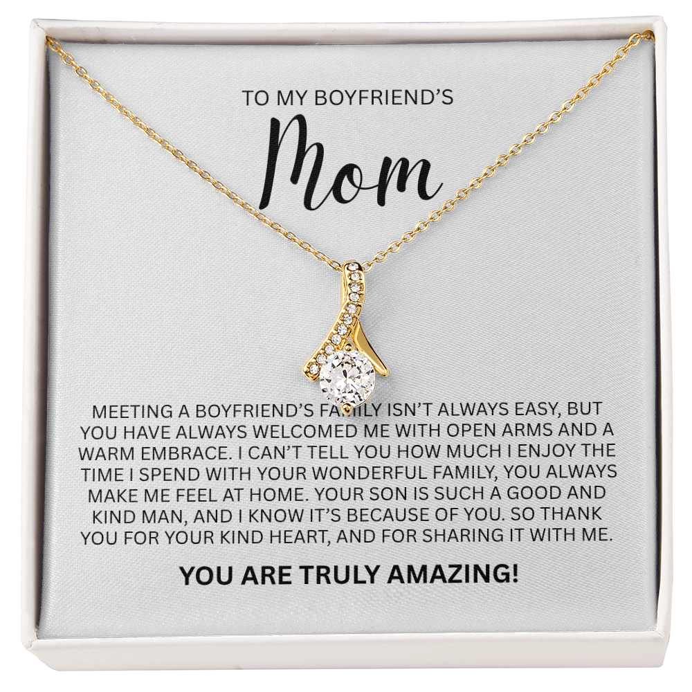 Enchanting Gift "To My Boyfriends Mom" Alluring Beauty Necklace