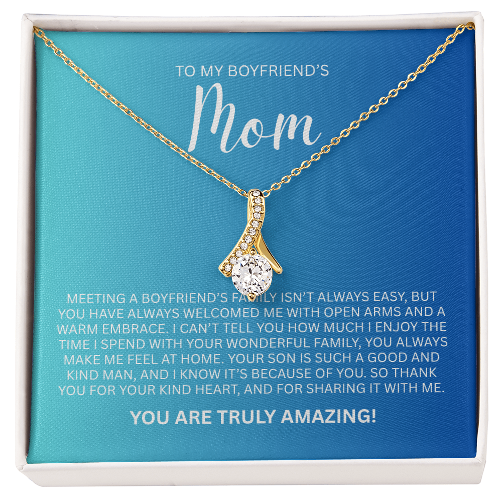 Enchanting Gift "To My Boyfriends Mom" Alluring Beauty Necklace