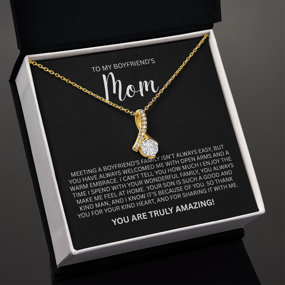 Enchanting Gift "To My Boyfriends Mom" Alluring Beauty Necklace