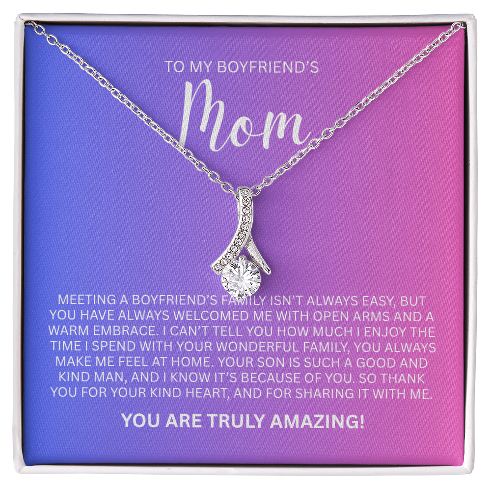 Enchanting Gift "To My Boyfriends Mom" Alluring Beauty Necklace