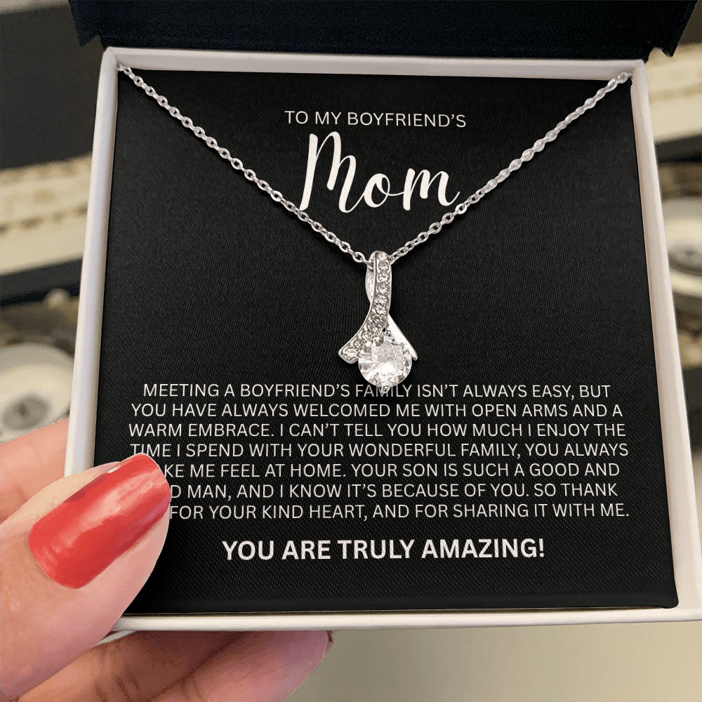 Enchanting Gift "To My Boyfriends Mom" Alluring Beauty Necklace