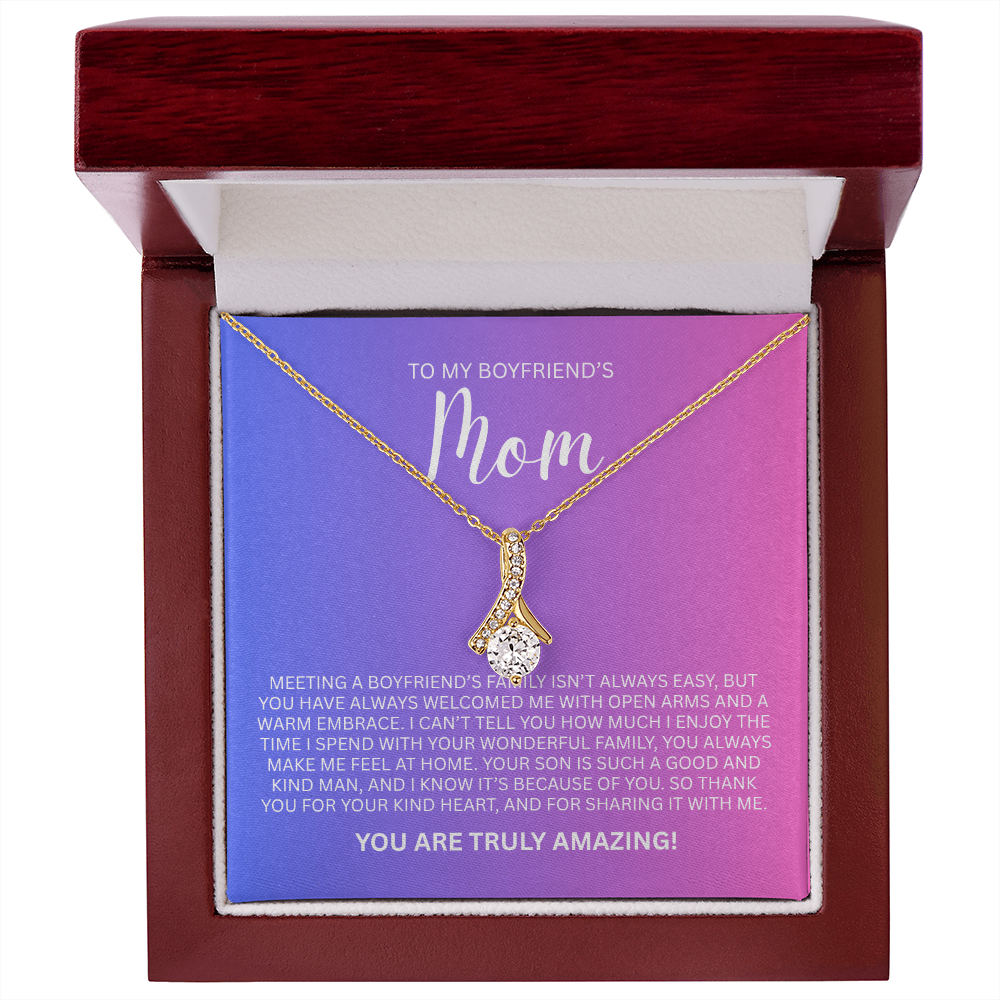 Enchanting Gift "To My Boyfriends Mom" Alluring Beauty Necklace