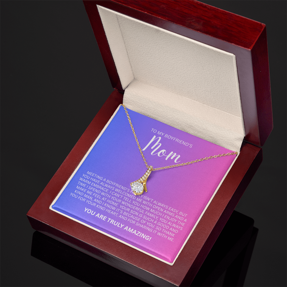 Enchanting Gift "To My Boyfriends Mom" Alluring Beauty Necklace
