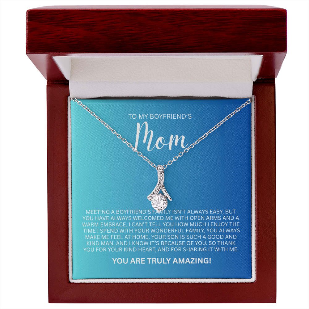 Enchanting Gift "To My Boyfriends Mom" Alluring Beauty Necklace