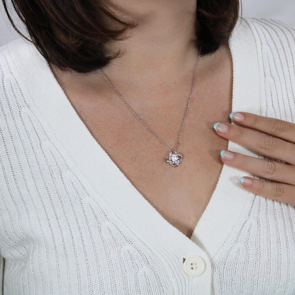 Gift For Daughter "Proudest Moment" Love Knot Necklace