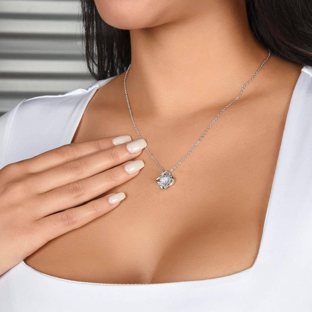 Graceful Gift "To My Beautiful Mother" Love Knot Necklace