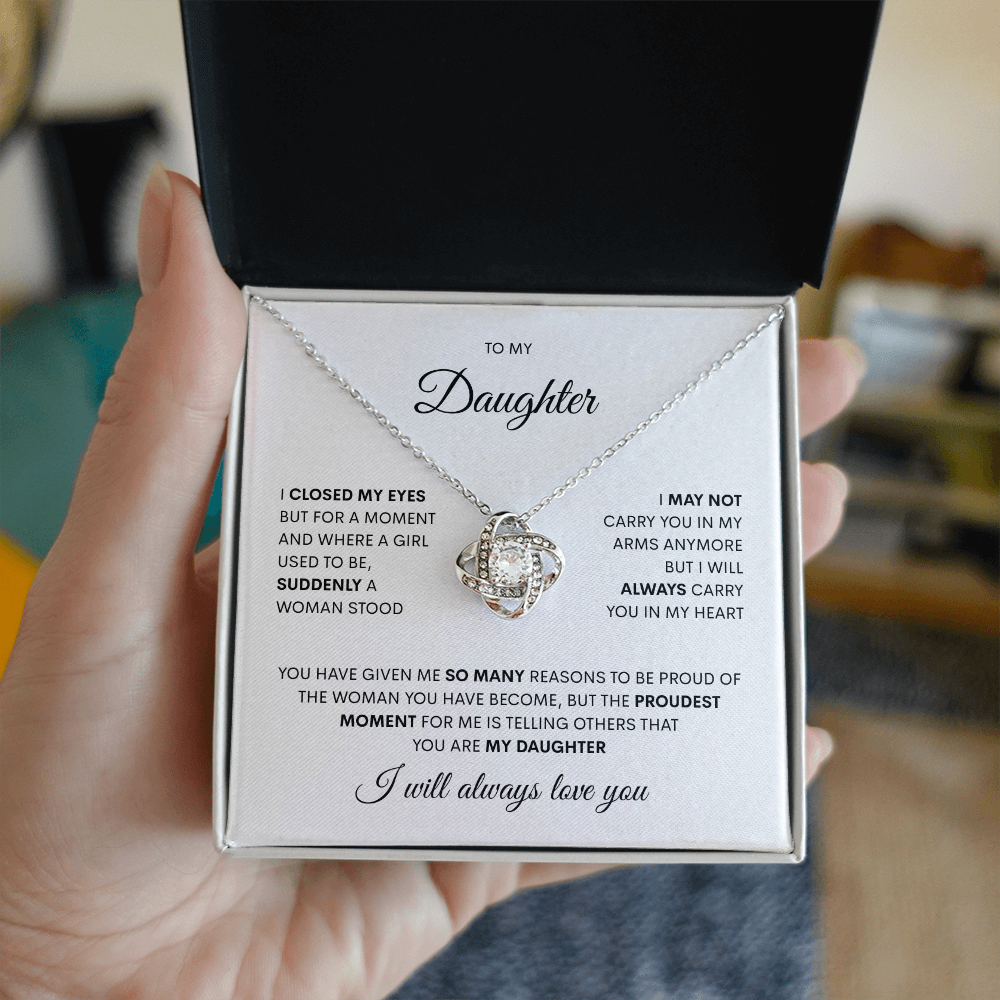 Gift for Daughter " So Many Reasons" Love Knot Necklace