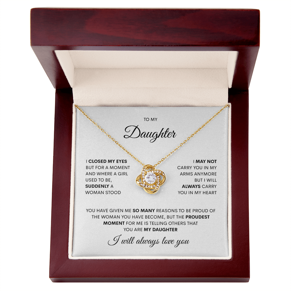 Extraordinary Gift for Daughter "So Many Reasons" Love Knot Necklace