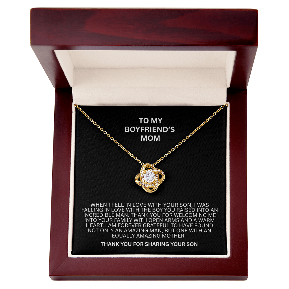 Charming Love Knot Necklace "To My Boyfriends Mother"