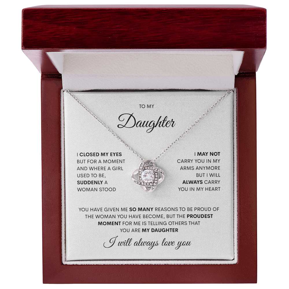 Extraordinary Gift for Daughter "So Many Reasons" Love Knot Necklace