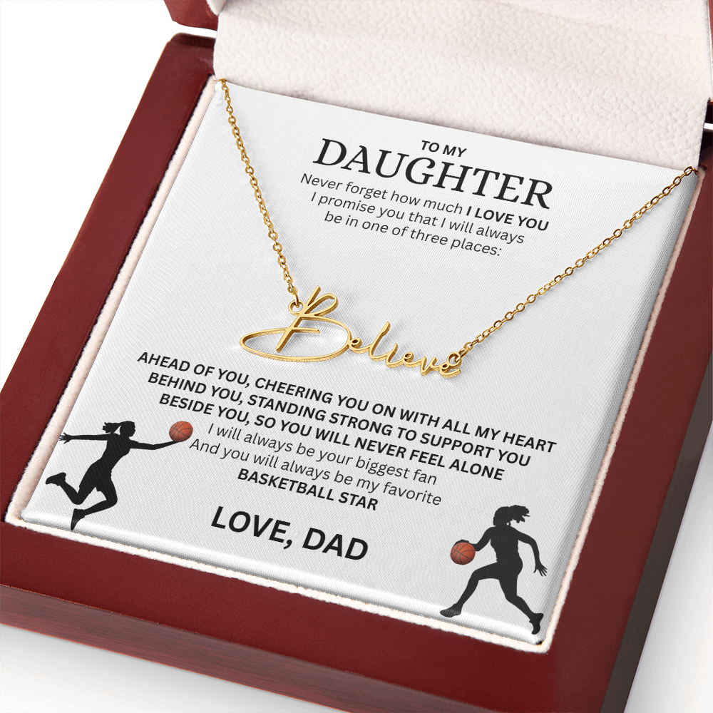 Celebrate your "All-Star" with this Signature Name Necklace