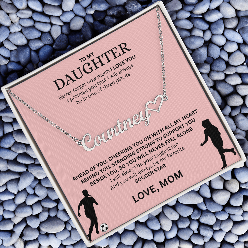 Recognize her with a custom "Heart Name Necklace"