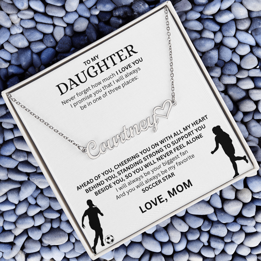 Recognize her with a custom "Heart Name Necklace"