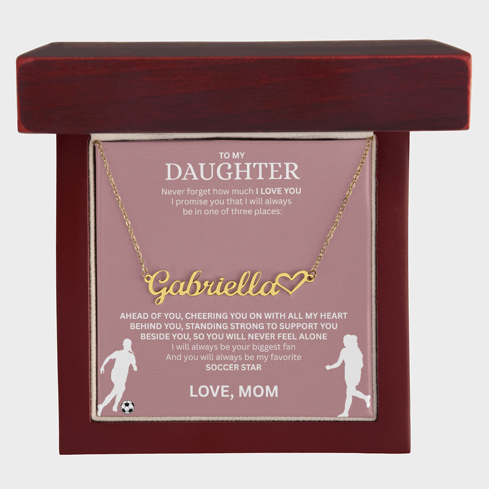 Recognize her with a custom "Heart Name Necklace"