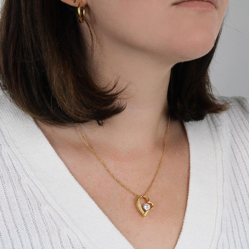 Spectacular Gift "To My Beautiful Mom" Forever Love Necklace