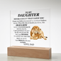 To My Daughter | Square Acrylic Plaque