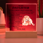 To My Daughter | Square Acrylic Plaque