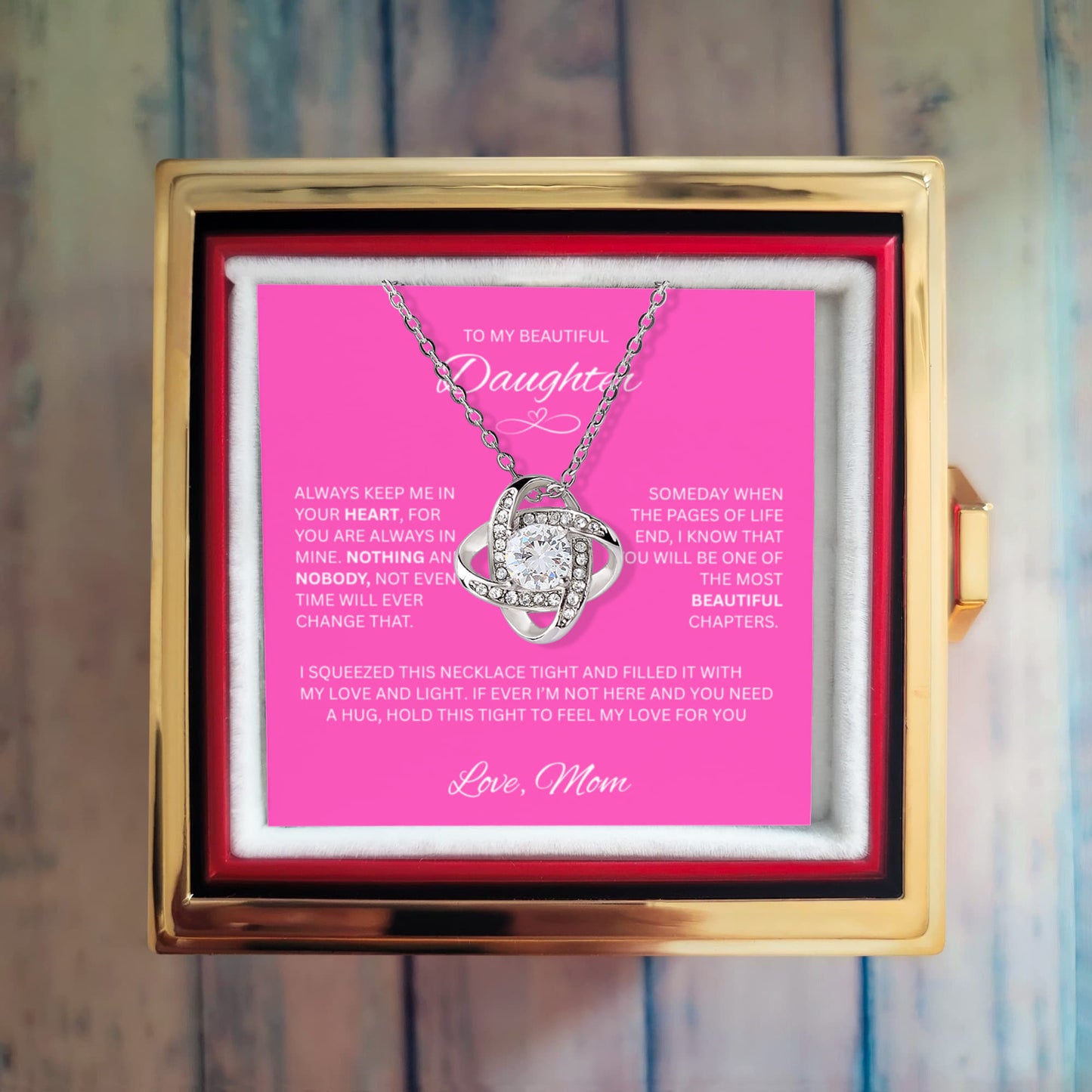 Gift for Daughter - Love Knot Necklace