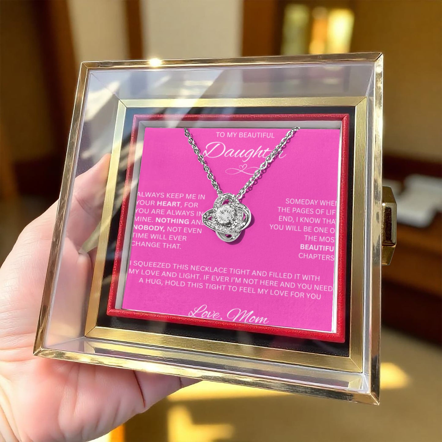 Gift for Daughter - Love Knot Necklace
