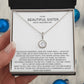 Elegant Gift for Sister "On My Wedding Day" Eternal Hope Necklace