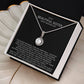Elegant Gift for Sister "On My Wedding Day" Eternal Hope Necklace