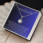 Elegant Gift for Sister "On My Wedding Day" Eternal Hope Necklace