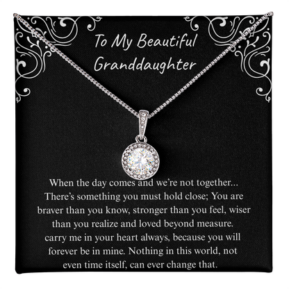 The Gift of Forever love "To My Beautiful Granddaughter" Eternal Hope Necklace