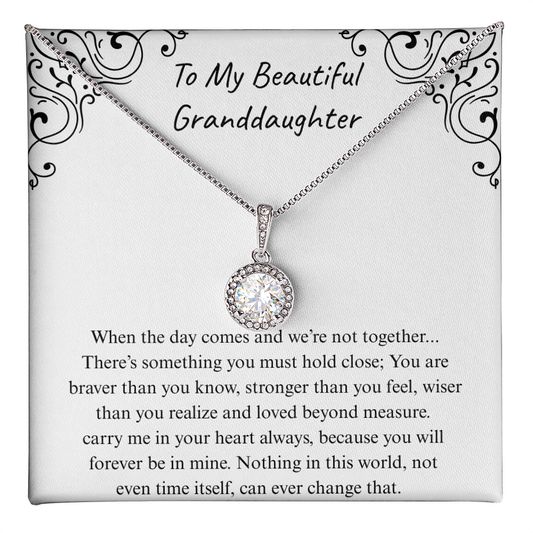 The Gift of Forever love "To My Beautiful Granddaughter" Eternal Hope Necklace