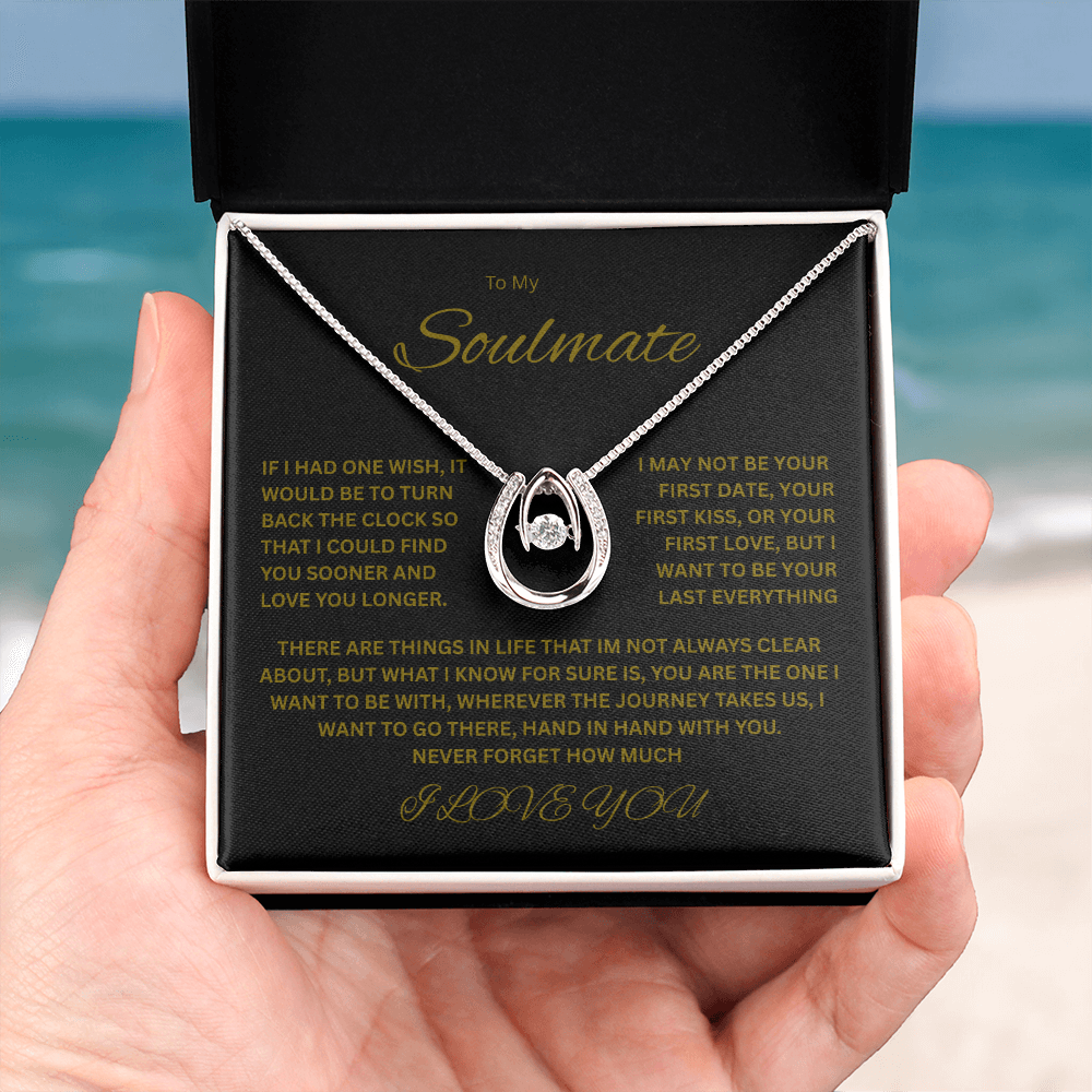 Sparkling Lucky In Love Necklace "To my Soulmate"