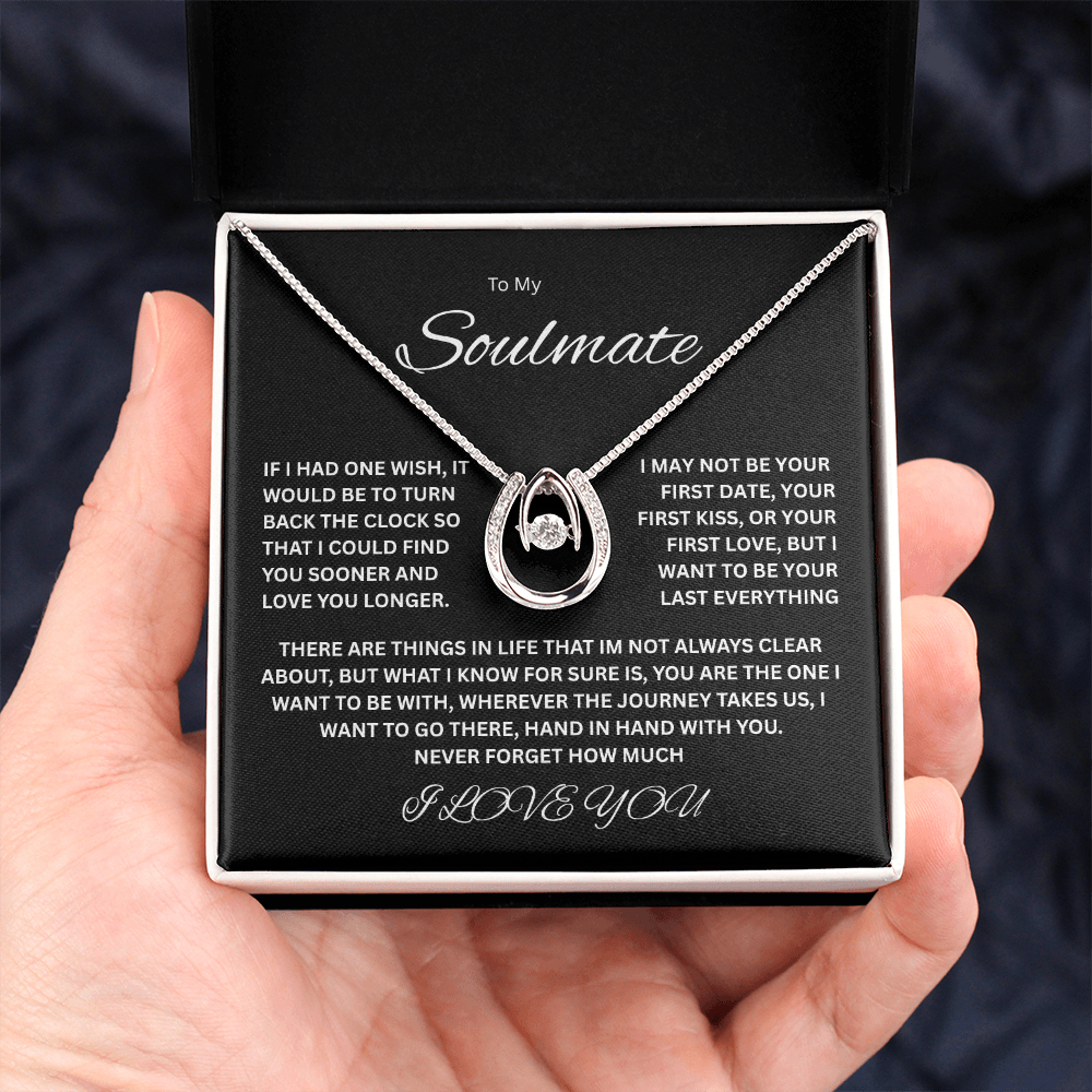 Sparkling Lucky In Love Necklace "To my Soulmate"