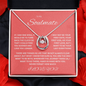 Sparkling Lucky In Love Necklace "To my Soulmate"