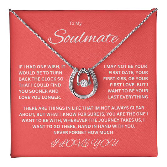 Sparkling Lucky In Love Necklace "To my Soulmate"