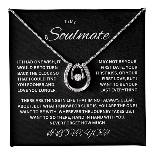 Sparkling Lucky In Love Necklace "To my Soulmate"