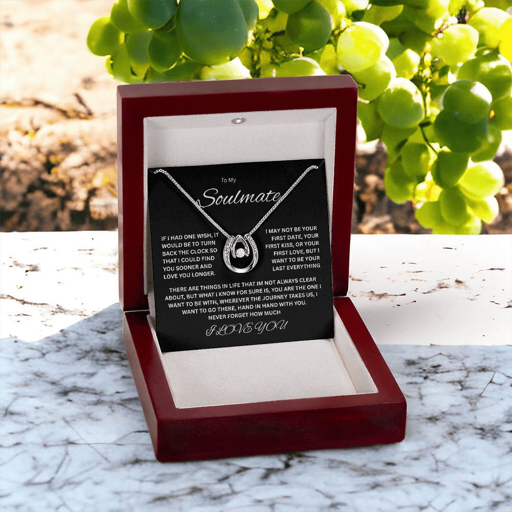 Sparkling Lucky In Love Necklace "To my Soulmate"