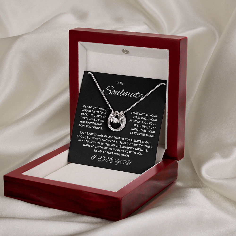 Sparkling Lucky In Love Necklace "To my Soulmate"