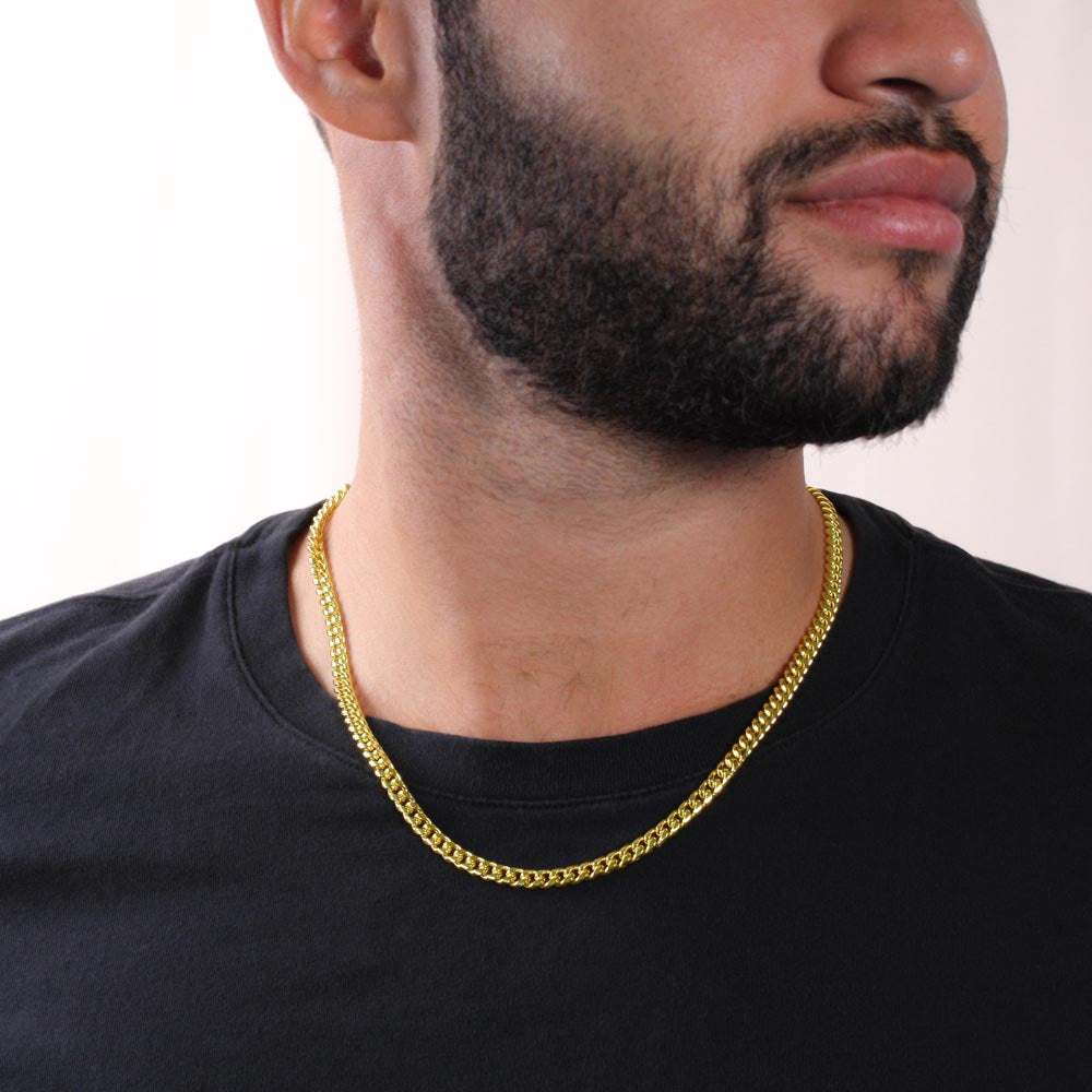 A rugged/ elegant piece for the modern man. The Cuban Link Chain "To My Soulmate"