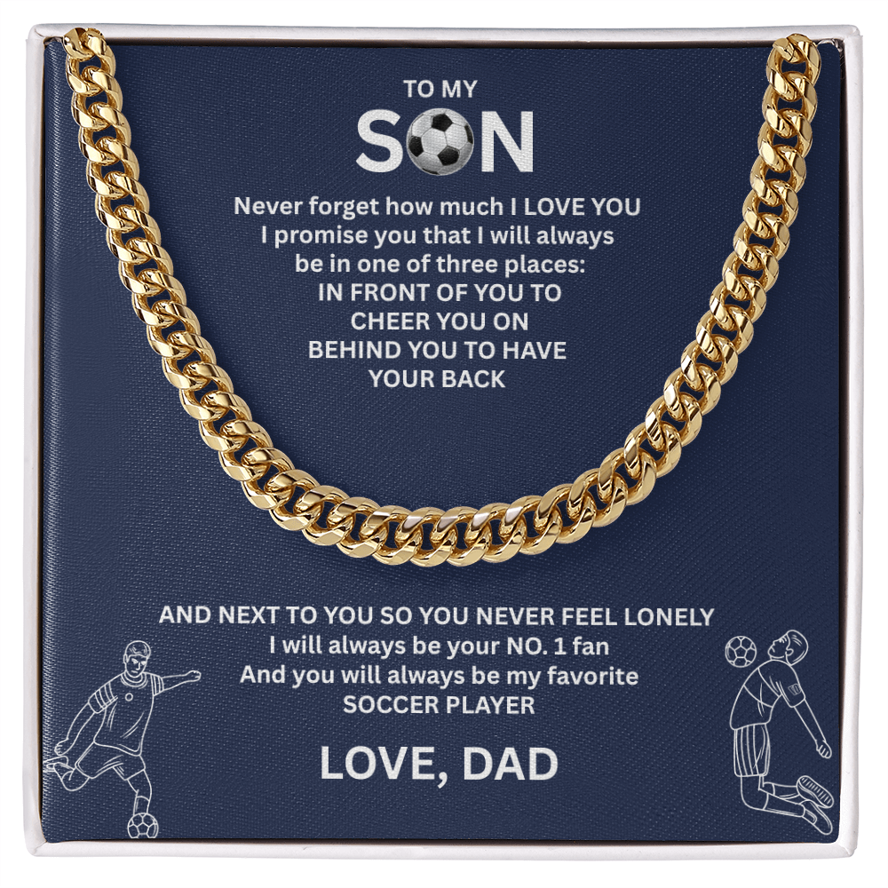 Strength in Motion - Cuban Link Chain that expresses his true strength "To My Son"