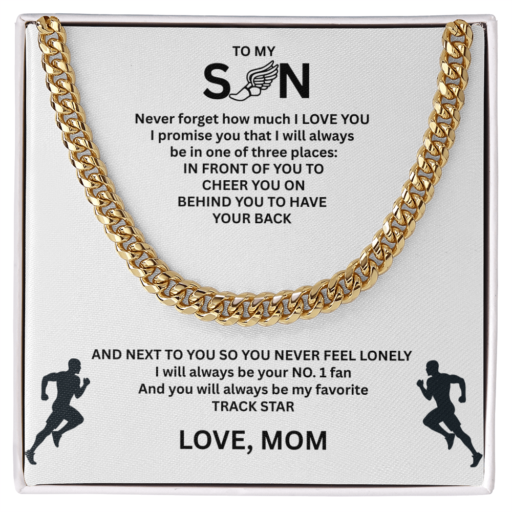 Distinctive by Design - This Cuban Link Chain commands attention; "To My Son"