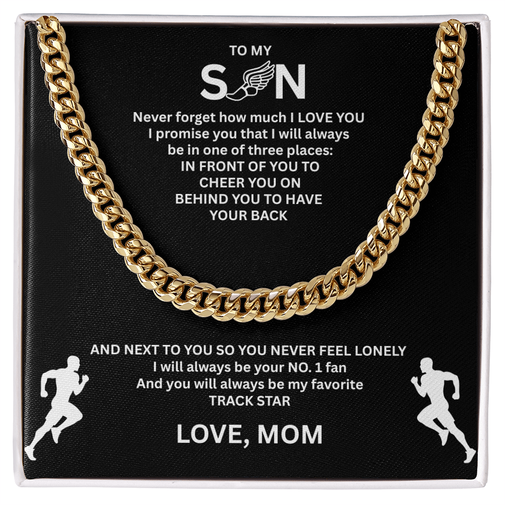 Distinctive by Design - This Cuban Link Chain commands attention; "To My Son"