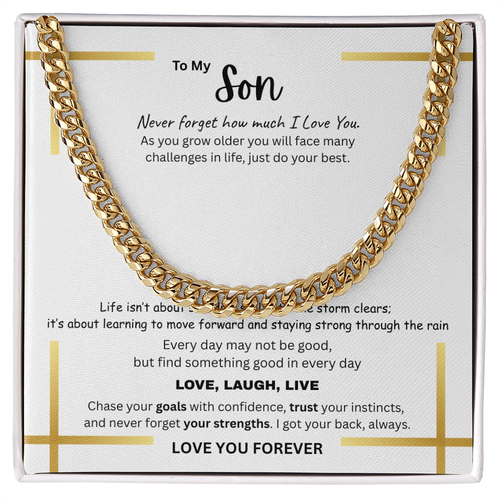 Distinguished Gift for Son "Cuban Link Chain"