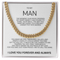 Impressive Cuban Link Chain "To My Man"