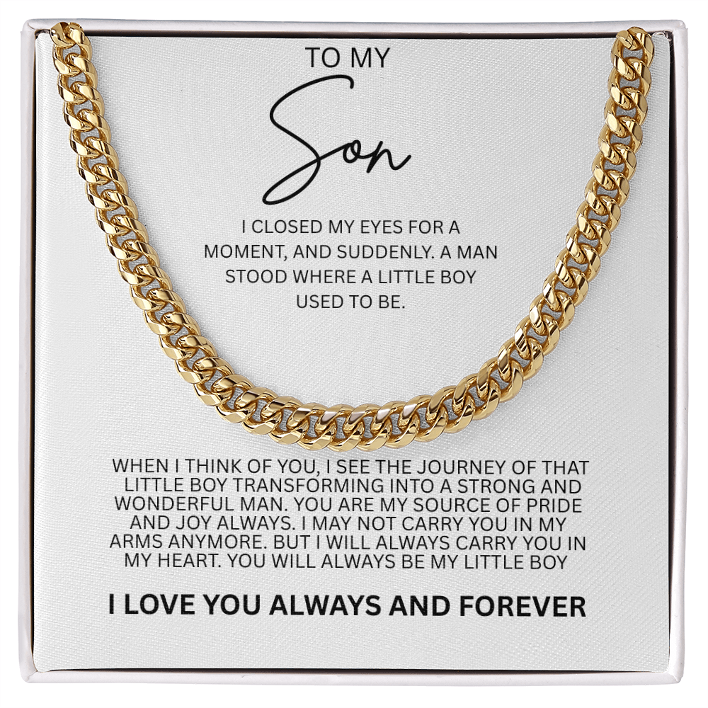 A rugged yet elegant piece for Son "Cuban Link Chain"