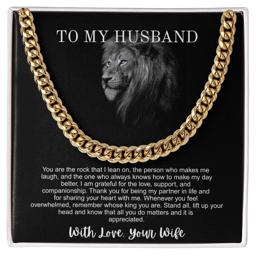 Distinguished and Bold Cuban Link Chain for "Your Husband"