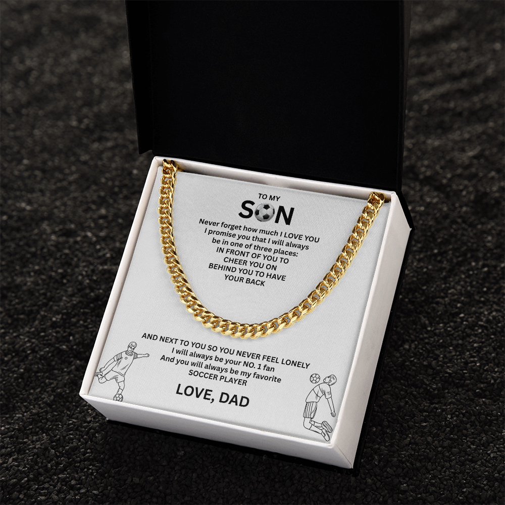 Strength in Motion - Cuban Link Chain that expresses his true strength "To My Son"
